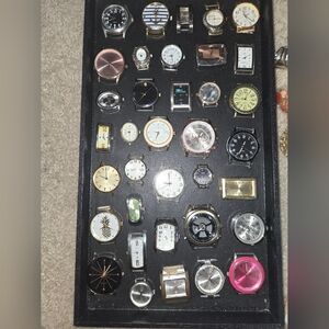 Broken Craft Repair Watch Faces Parts Vintage & Modern Mostly Metals As Is   18